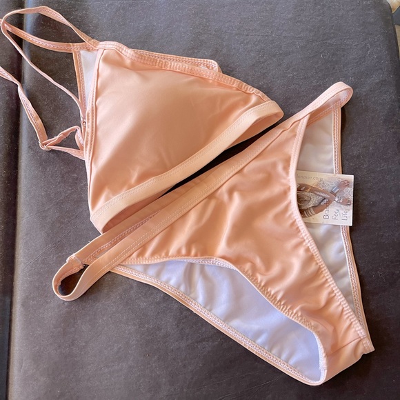 Nude Two Piece Barely There Bikini - Picture 4 of 4